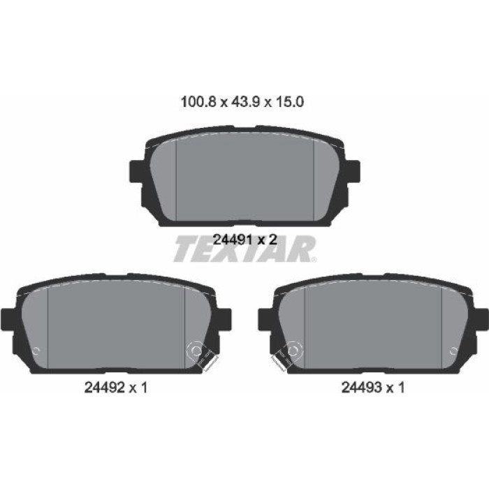 Textar 2449101 Bremsbelagsatz, Scheibenbremse Textar 2449101 Bremsbelagsatz, Scheibenbremse