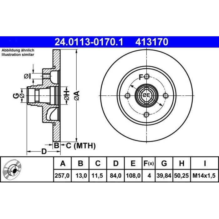 Bremsscheibe 24.0113-0170.1