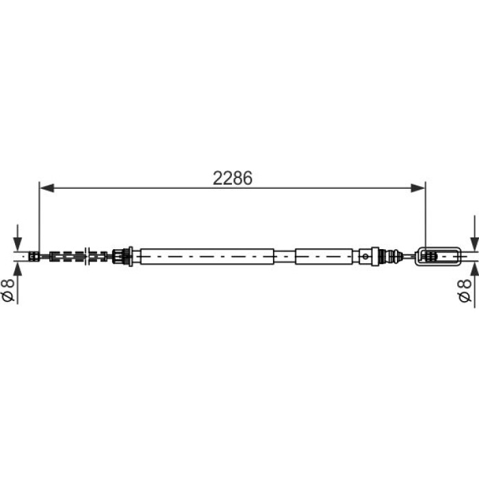 BOSCH 1 987 477 569 Seilzug, Feststellbremse