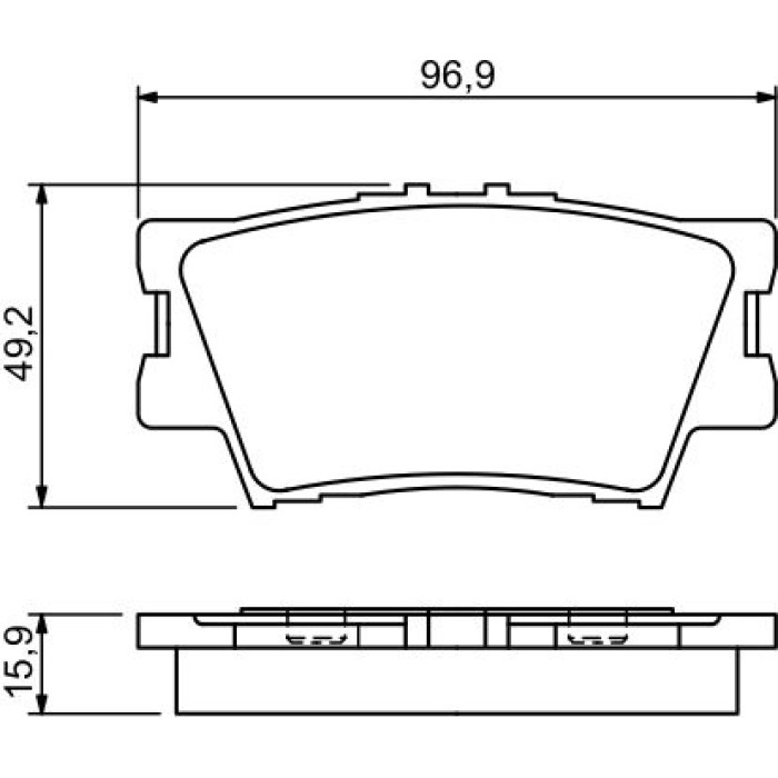 BOSCH 0 986 494 346 Bremsbelagsatz, Scheibenbremse BOSCH 0 986 494 346 Bremsbelagsatz, Scheibenbremse