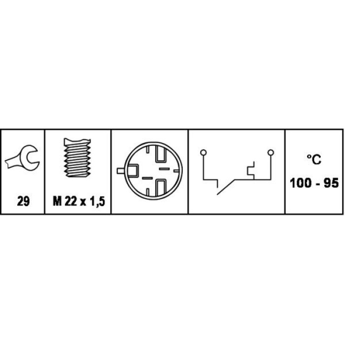 Hella 6ZT 007 807-021 Temperaturschalter, Kühlerlüfter Hella 6ZT 007 807-021 Temperaturschalter, Kühlerlüfter