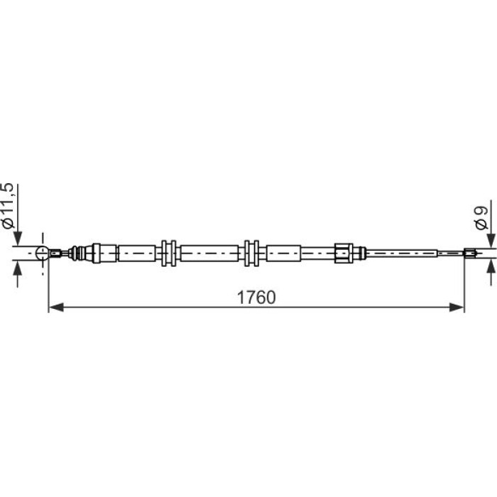 BOSCH 1 987 482 889 Seilzug, Feststellbremse
