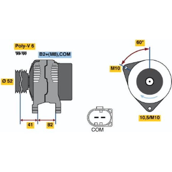 BOSCH 0 124 525 107 Generator