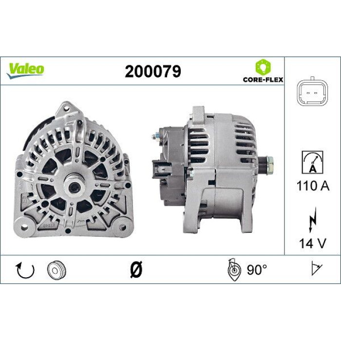 Valeo 200079 Generator CORE-FLEX