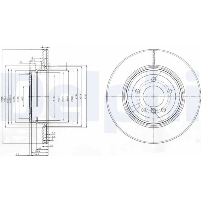 Delphi BG3961 Bremsscheibe Delphi BG3961 Bremsscheibe