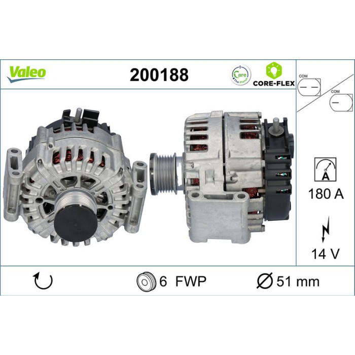 Valeo 200188 Generator CORE-FLEX