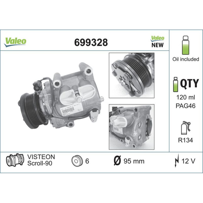 Valeo 699328 Kompressor, Klimaanlage CORE-FLEX Valeo 699328 Kompressor, Klimaanlage CORE-FLEX