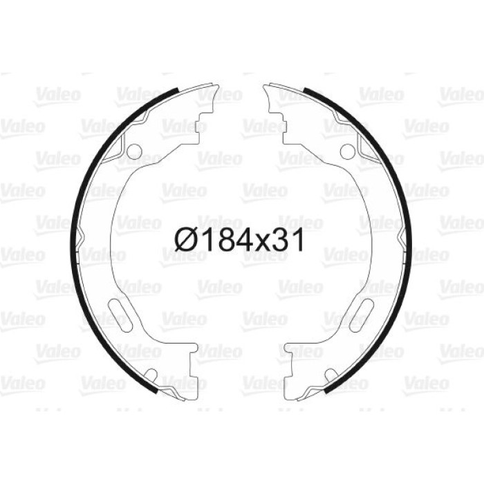Valeo 564010 Bremsbackensatz, Feststellbremse Valeo 564010 Bremsbackensatz, Feststellbremse