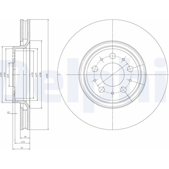 Delphi BG4071 Bremsscheibe Delphi BG4071 Bremsscheibe