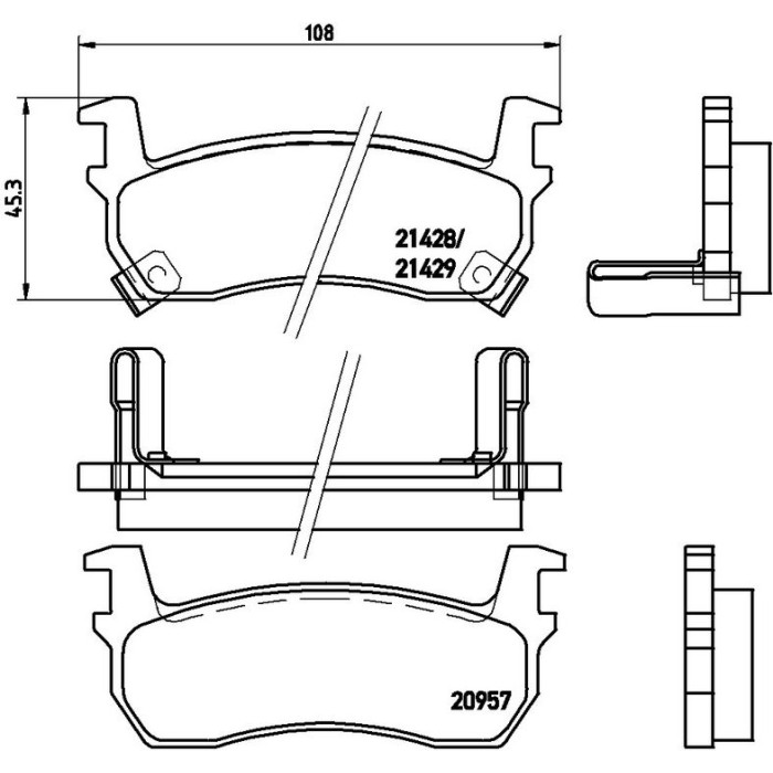 Brembo P 56 057 Bremsbelagsatz, Scheibenbremse PRIME LINE