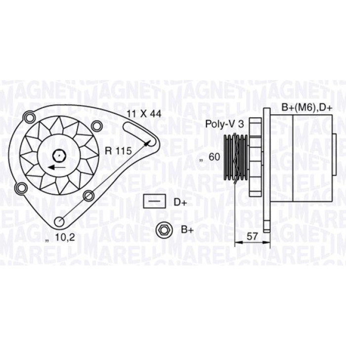 Magneti Marelli 063321173010 Generator Magneti Marelli 063321173010 Generator