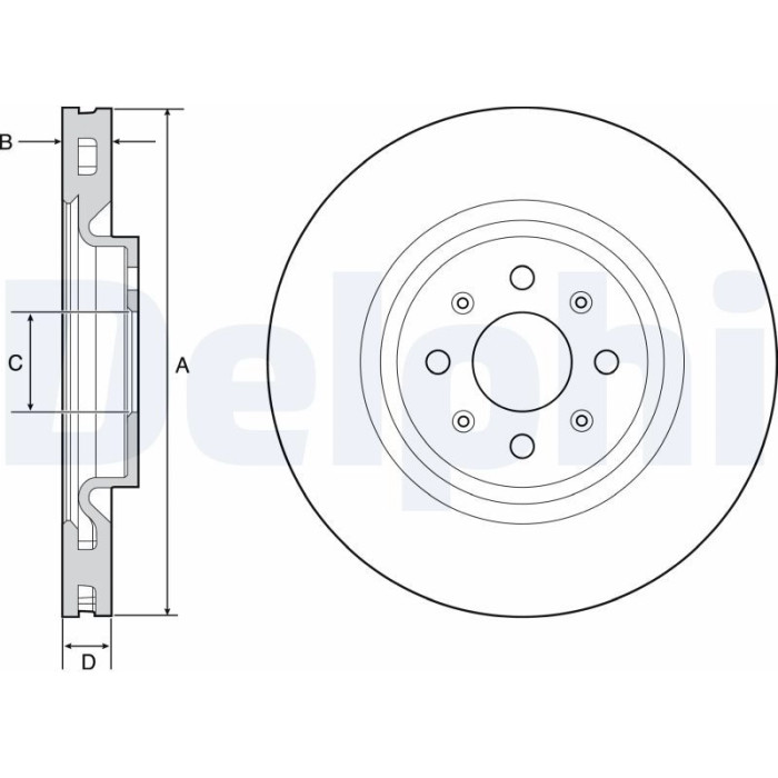 Delphi BG4456 Bremsscheibe