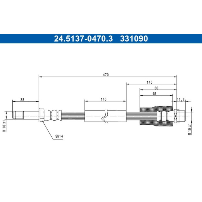 ATE 24.5137-0470.3 Bremsschlauch