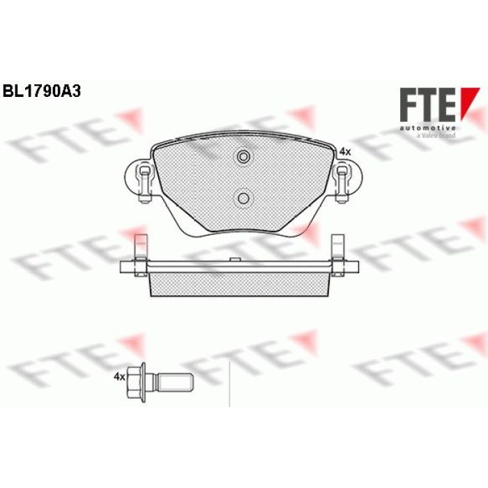 FTE 9010361 Bremsbelagsatz, Scheibenbremse