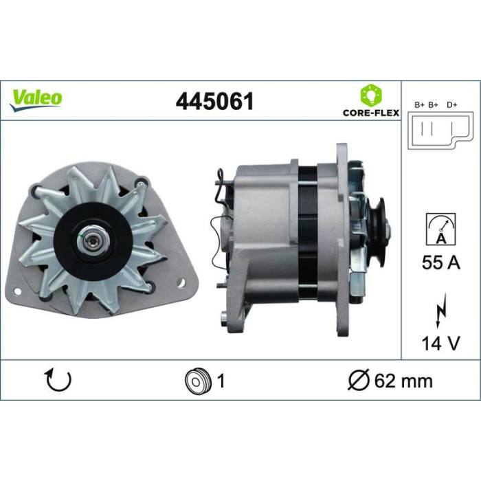Valeo 445061 Generator CORE-FLEX Valeo 445061 Generator CORE-FLEX