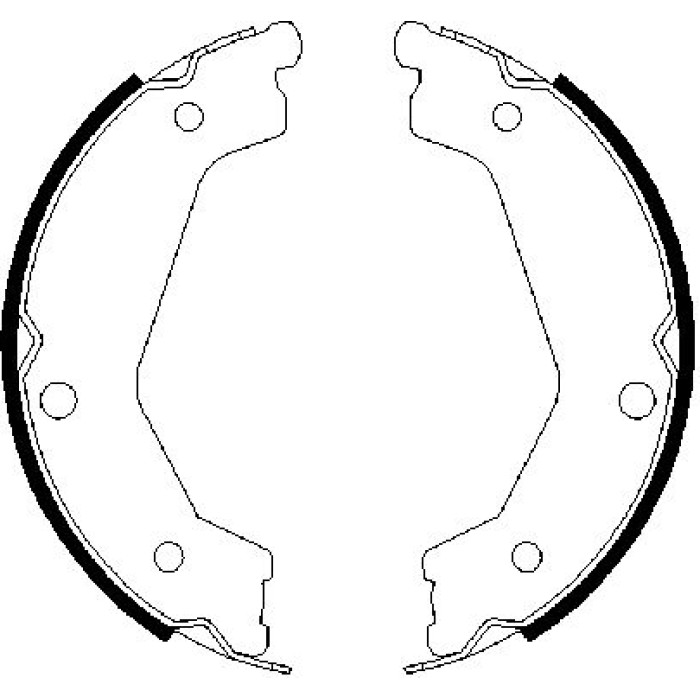 BOSCH 0 986 487 708 Bremsbackensatz, Feststellbremse BOSCH 0 986 487 708 Bremsbackensatz, Feststellbremse