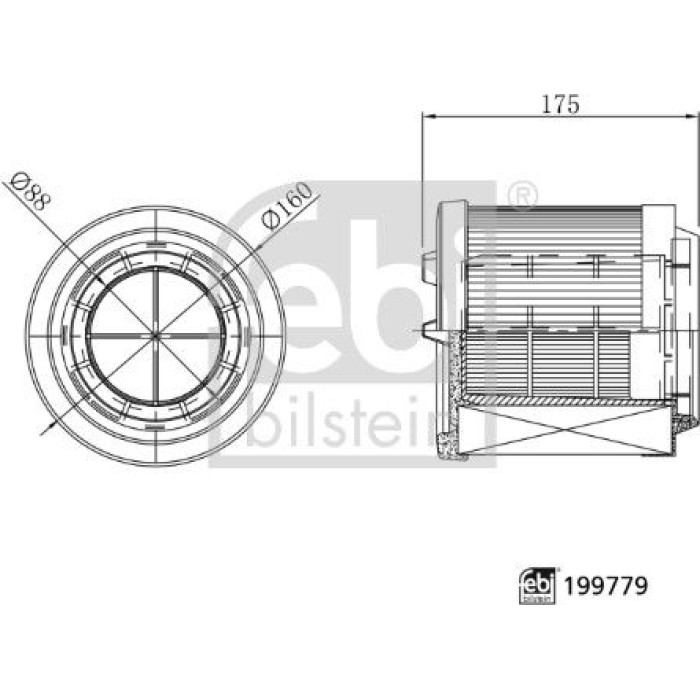 febi bilstein 199779 Luftfilter