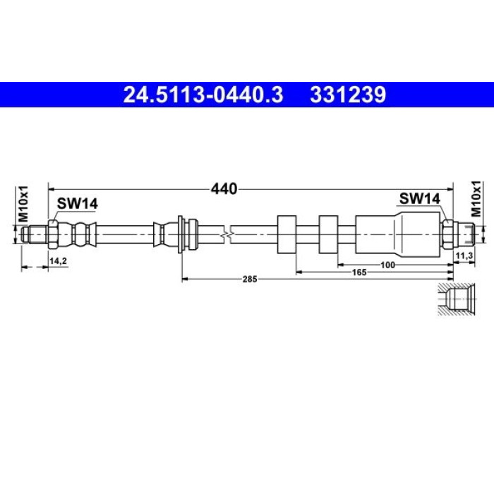 ATE 24.5113-0440.3 Bremsschlauch ATE 24.5113-0440.3 Bremsschlauch