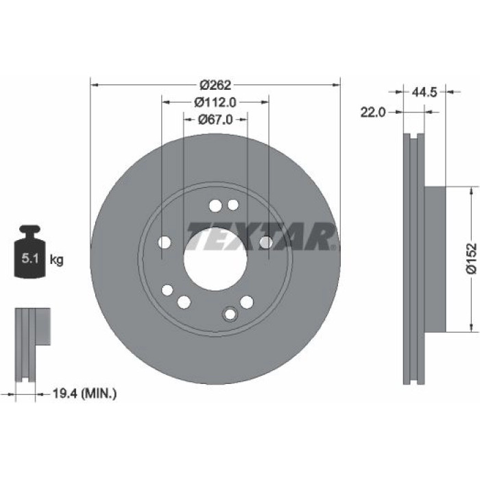 Textar 92038600 Bremsscheibe Textar 92038600 Bremsscheibe