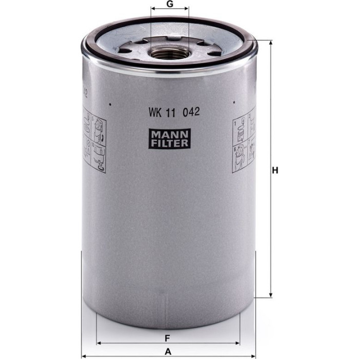 Mann-Filter WK 11 042 Z Kraftstofffilter Mann-Filter WK 11 042 Z Kraftstofffilter