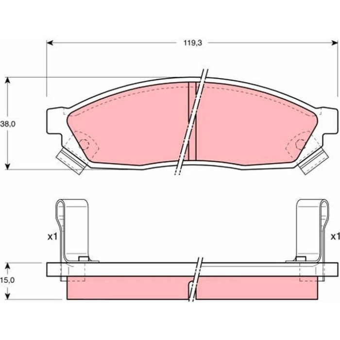 TRW GDB1038 Bremsbelagsatz, Scheibenbremse