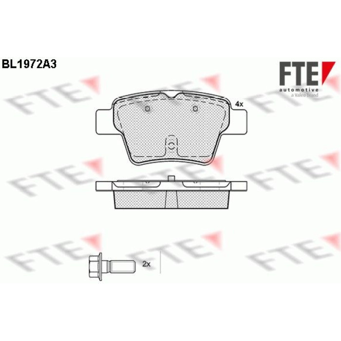 FTE 9010557 Bremsbelagsatz, Scheibenbremse
