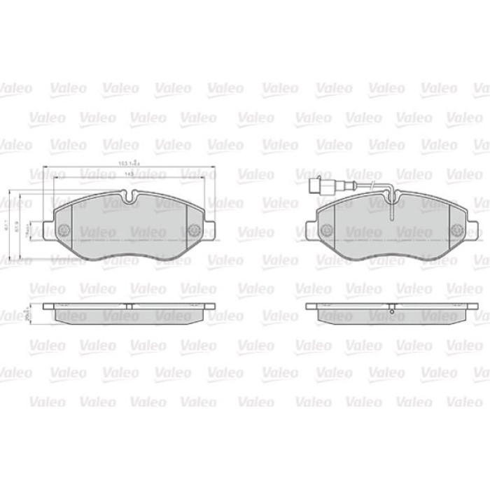 Valeo 872230 Bremsbelagsatz, Scheibenbremse OPTIPACK for LCV Valeo 872230 Bremsbelagsatz, Scheibenbremse OPTIPACK for LCV