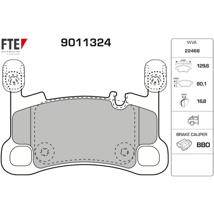 FTE 9011324 Bremsbelagsatz, Scheibenbremse