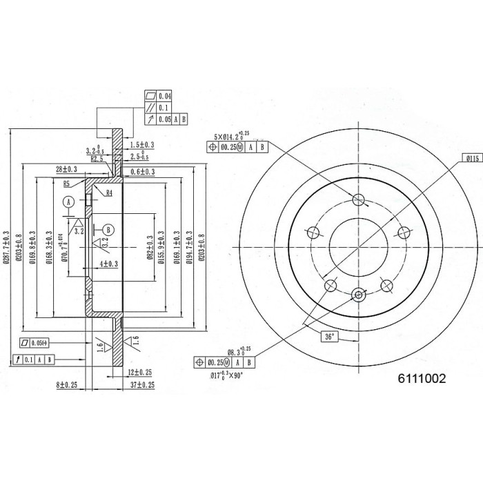 Metzger 6111002 Bremsscheibe