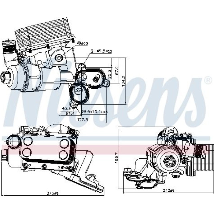 Nissens 90924 Ölkühler, Motoröl FIRST FIT Nissens 90924 Ölkühler, Motoröl FIRST FIT