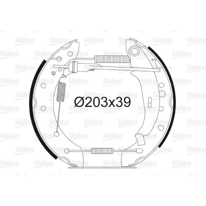 Valeo 554849 Bremsbackensatz Valeo 554849 Bremsbackensatz