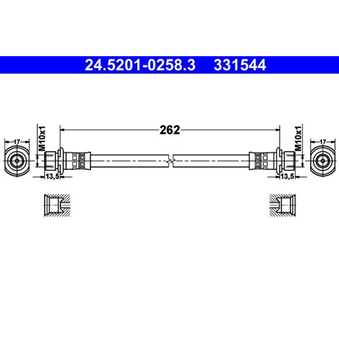 ATE 24.5201-0258.3 Bremsschlauch ATE 24.5201-0258.3 Bremsschlauch