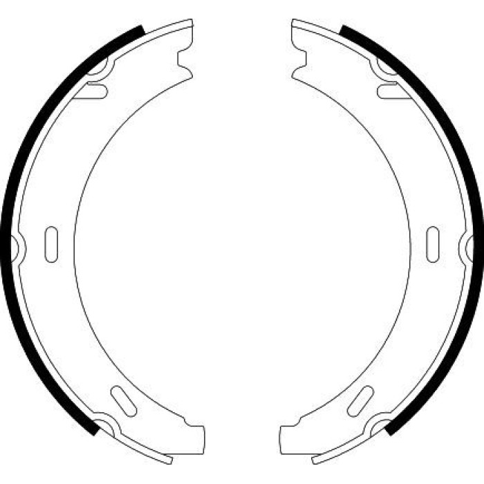 Hella 8DA 355 050-551 Bremsbackensatz, Feststellbremse Hella 8DA 355 050-551 Bremsbackensatz, Feststellbremse