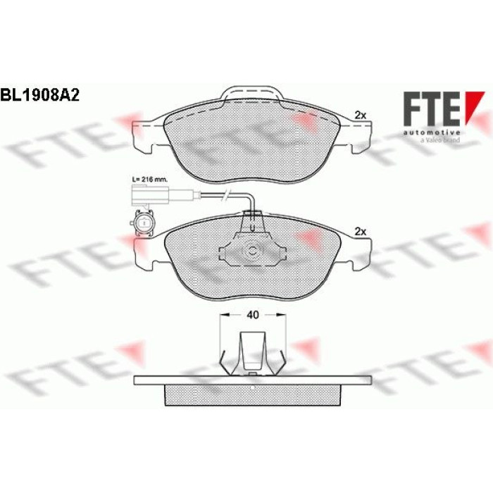 FTE 9010497 Bremsbelagsatz, Scheibenbremse FTE 9010497 Bremsbelagsatz, Scheibenbremse