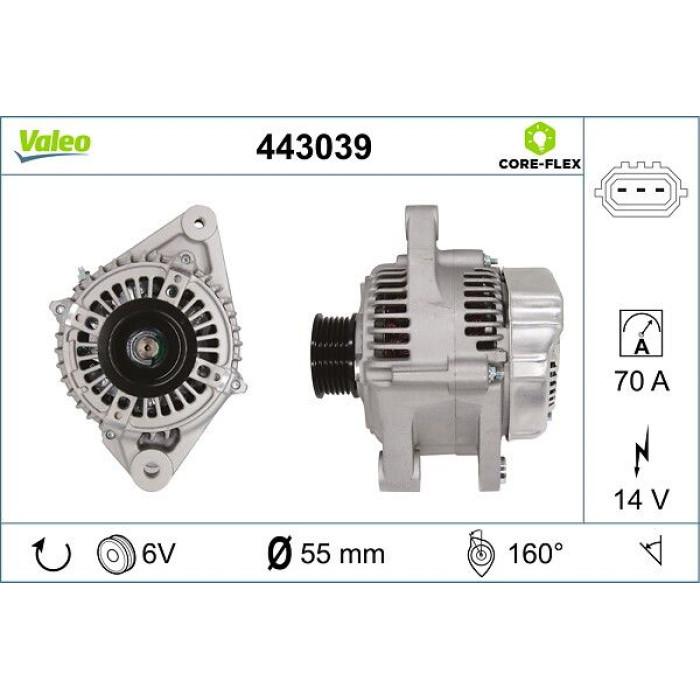 Valeo 443039 Generator CORE-FLEX Valeo 443039 Generator CORE-FLEX
