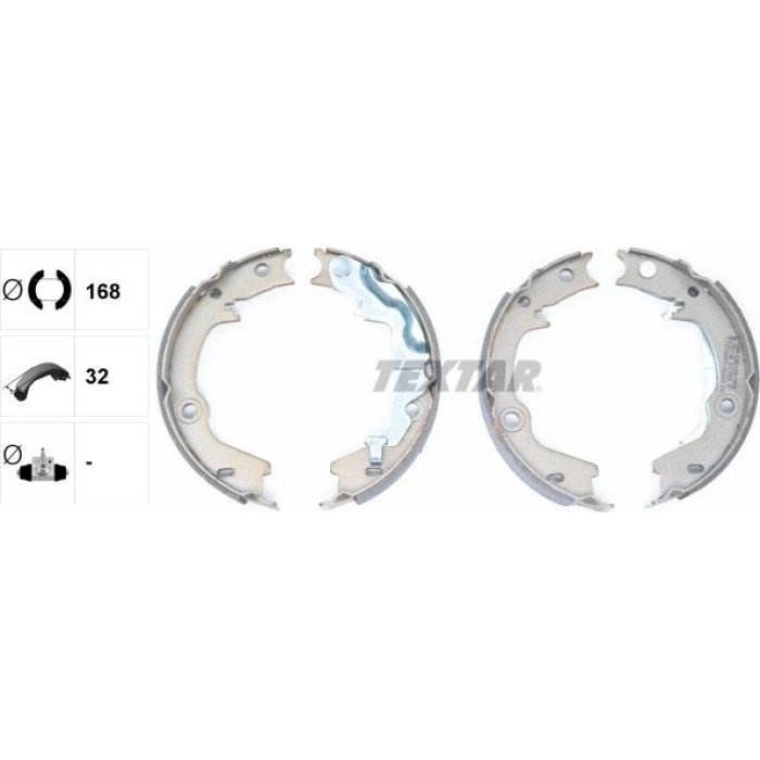 Textar 91072500 Bremsbackensatz, Feststellbremse