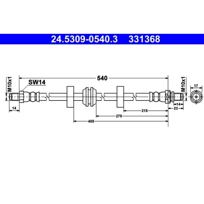 ATE 24.5309-0540.3 Bremsschlauch