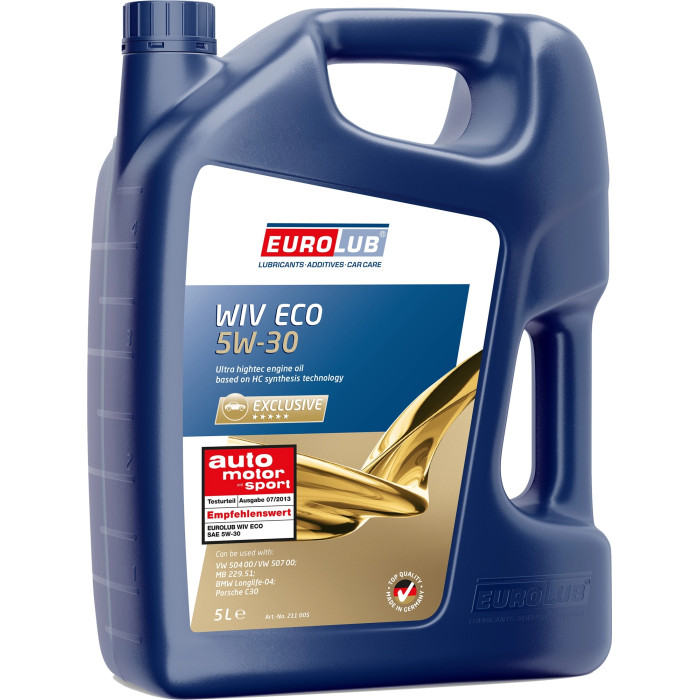 211005 EUROLUB WIV ECO 5W-30 Motoröl, 5l 211005 EUROLUB WIV ECO 5W-30 Motoröl, 5l