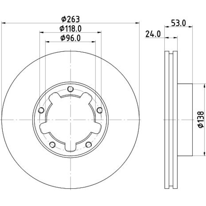 Hella 8DD 355 115-221 Bremsscheibe PRO Hella 8DD 355 115-221 Bremsscheibe PRO