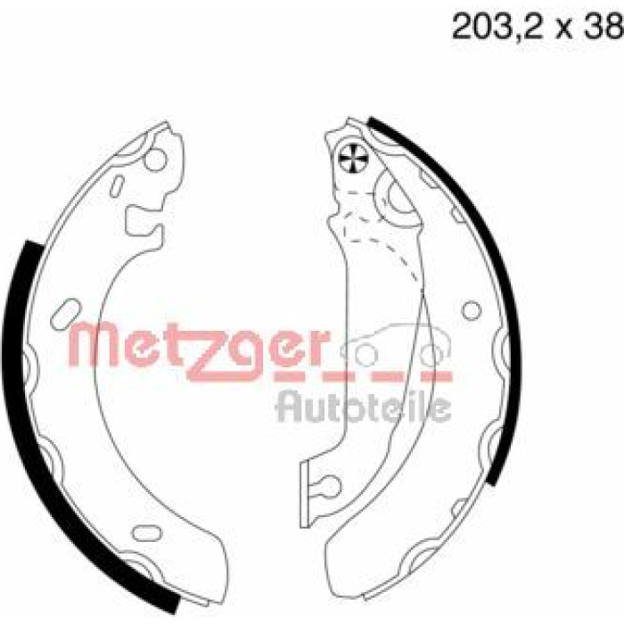 Metzger MG 539 Bremsbackensatz Metzger MG 539 Bremsbackensatz