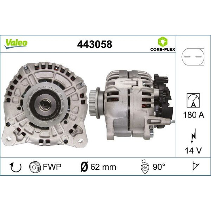 Valeo 443058 Generator CORE-FLEX Valeo 443058 Generator CORE-FLEX