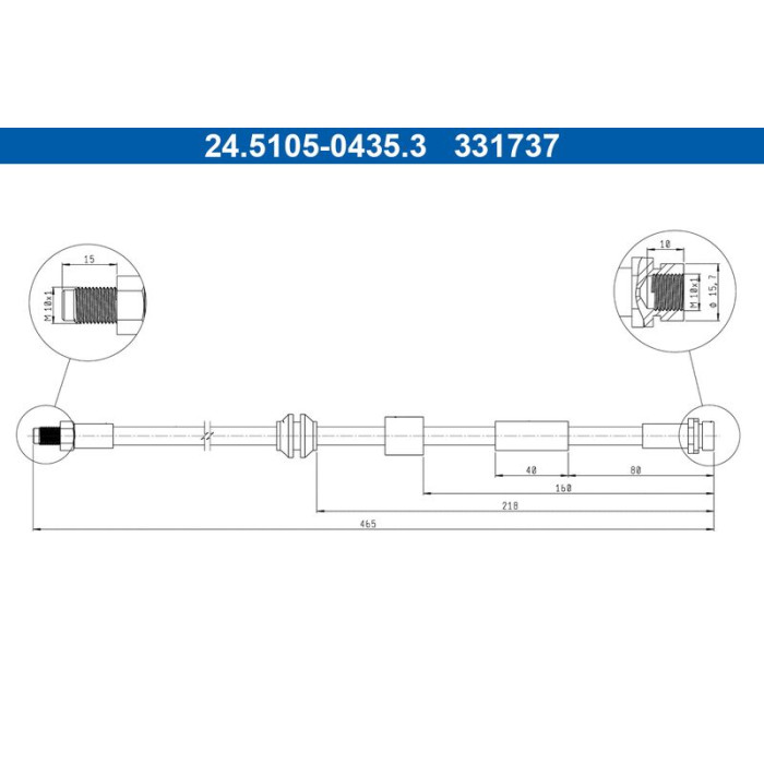 ATE 24.5105-0435.3 Bremsschlauch ATE 24.5105-0435.3 Bremsschlauch