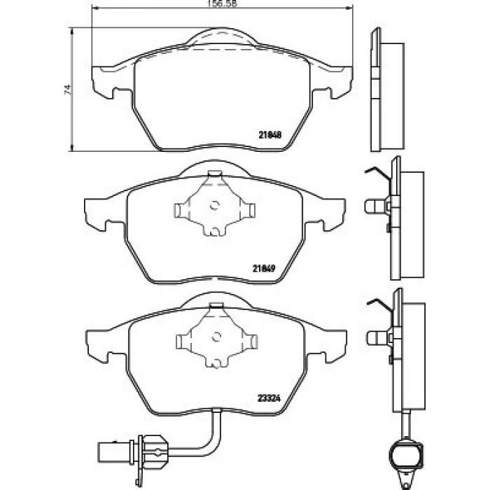 Hella 8DB 355 008-911 Bremsbelagsatz, Scheibenbremse Hella 8DB 355 008-911 Bremsbelagsatz, Scheibenbremse