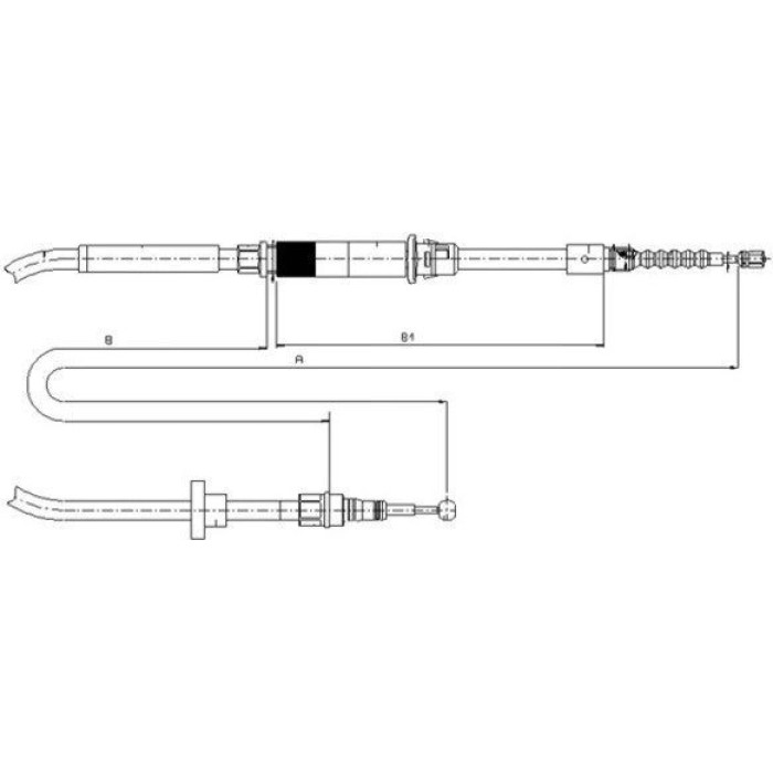 Textar 44044600 Seilzug, Feststellbremse Textar 44044600 Seilzug, Feststellbremse