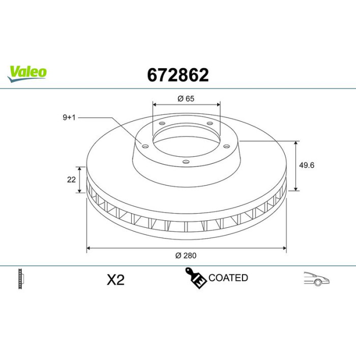 Bremsscheibe 672862 Bremsscheibe 672862