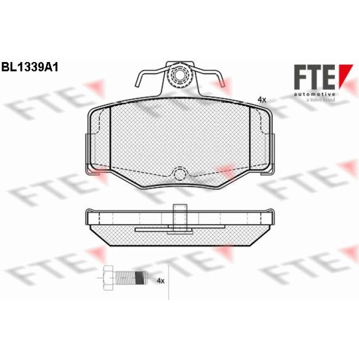 FTE 9010128 Bremsbelagsatz, Scheibenbremse