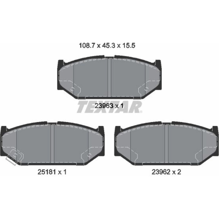 Textar 2396302 Bremsbelagsatz, Scheibenbremse Q+ Textar 2396302 Bremsbelagsatz, Scheibenbremse Q+