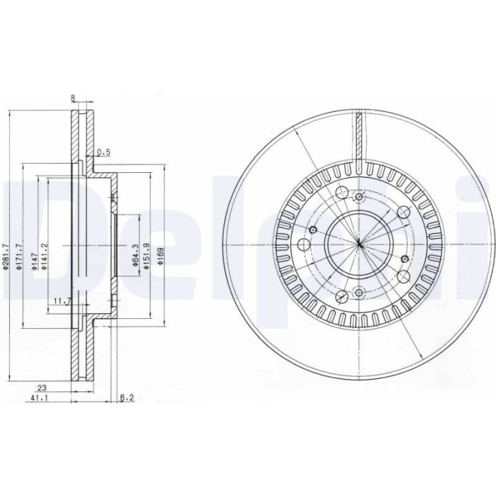 Delphi BG3720 Bremsscheibe Delphi BG3720 Bremsscheibe