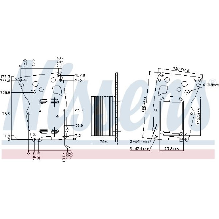 Nissens 90902 Ölkühler, Motoröl FIRST FIT