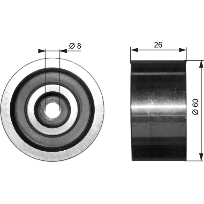 Gates T36076 Umlenkrolle/Führungsrolle, Keilrippenriemen DriveAlign™ Gates T36076 Umlenkrolle/Führungsrolle, Keilrippenriemen DriveAlign™